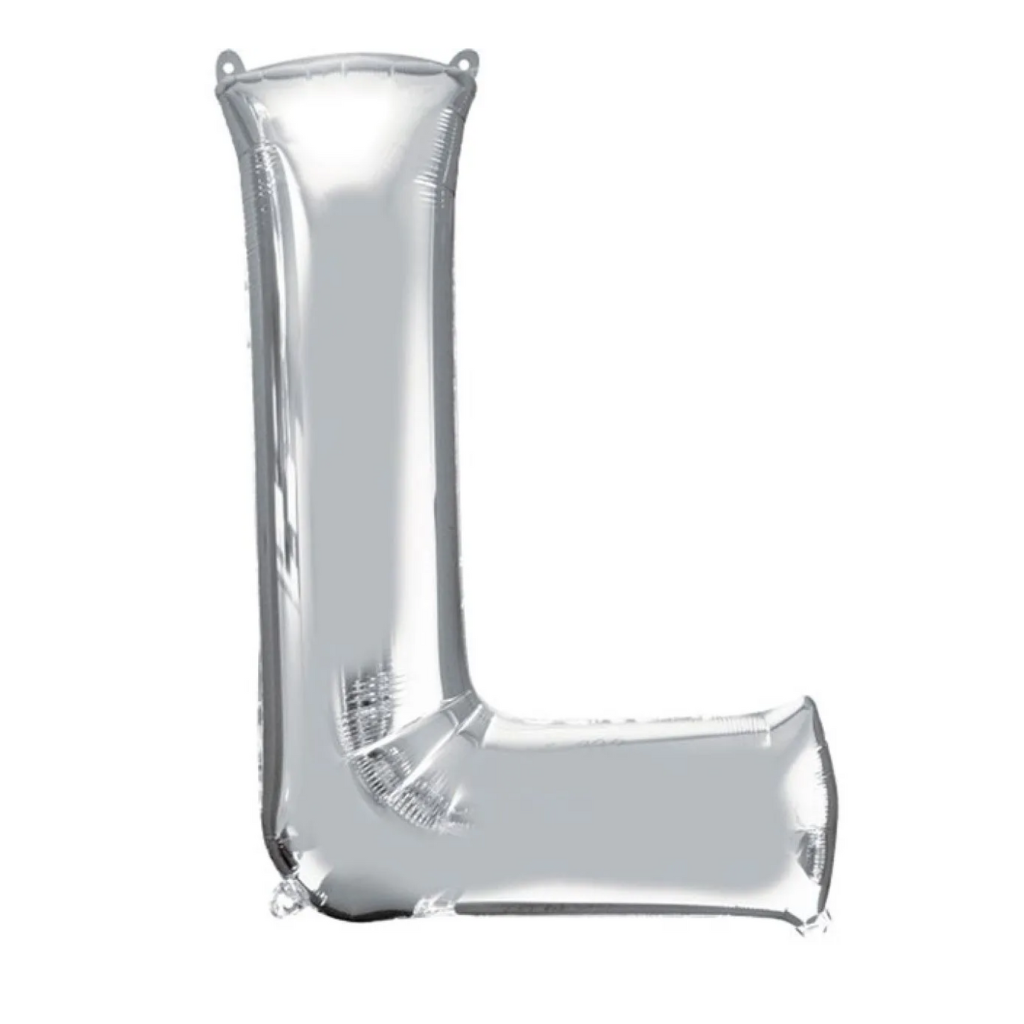 Silver Foil 'L' Letter Balloon - 16 x 40 cm