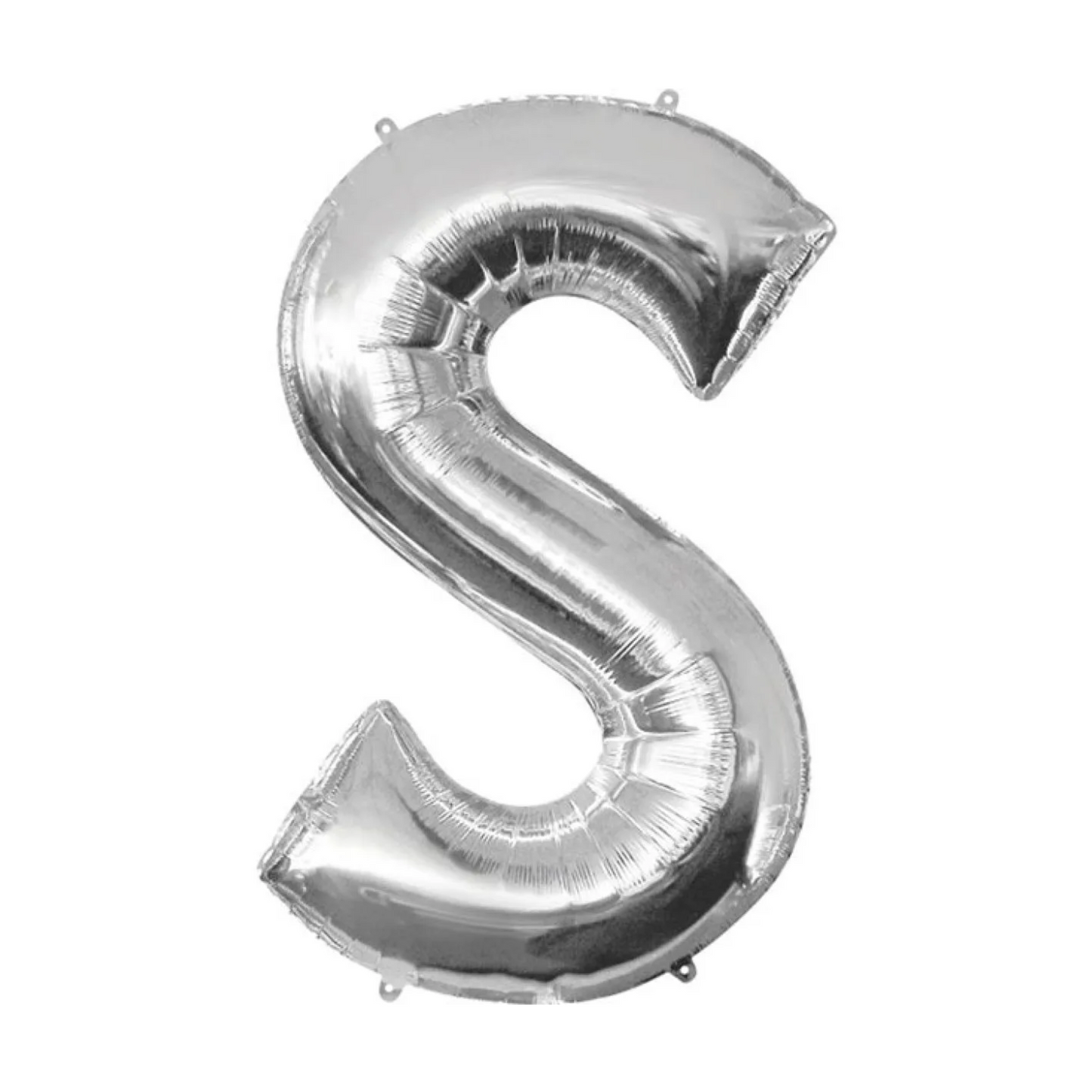Silver Foil 'S' Letter Balloon - 16 x 40 cm