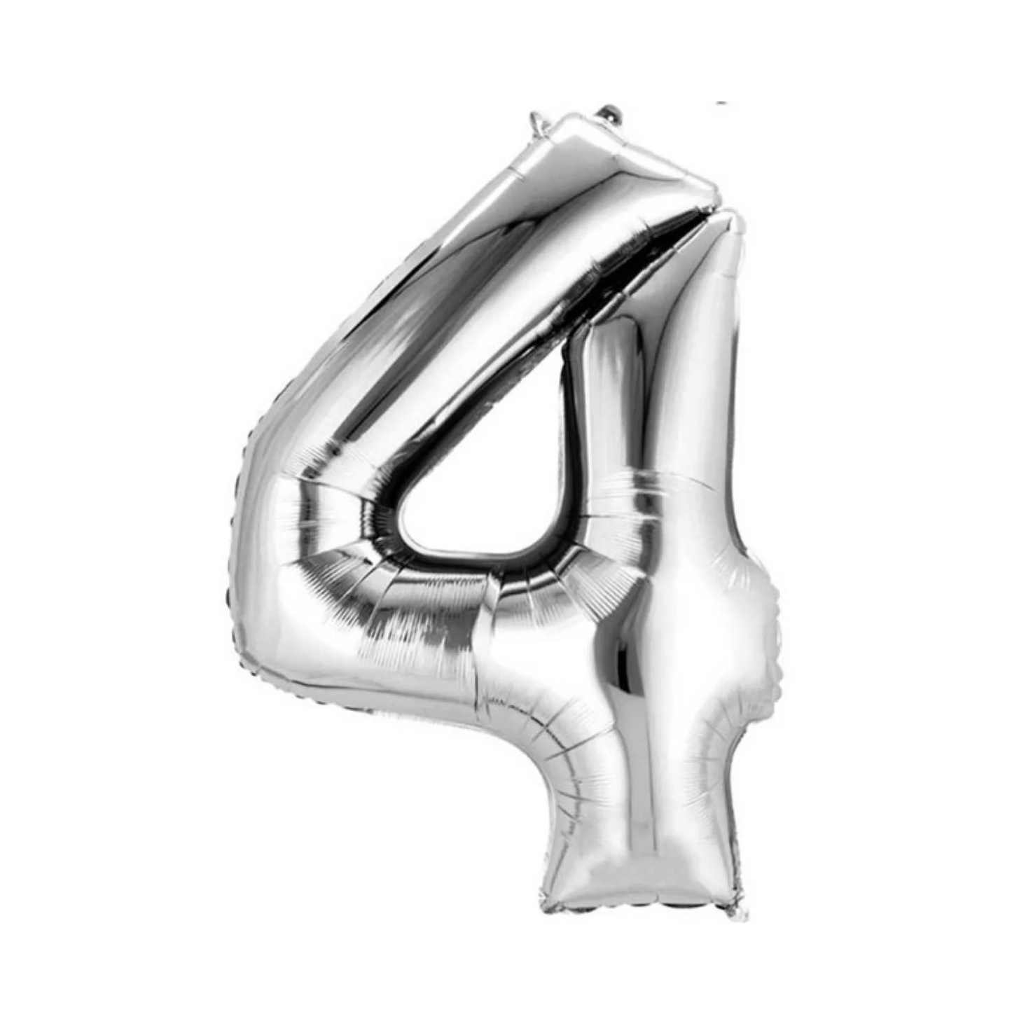 Silver Foil 4 Number Balloon - 16 x 40 CMS