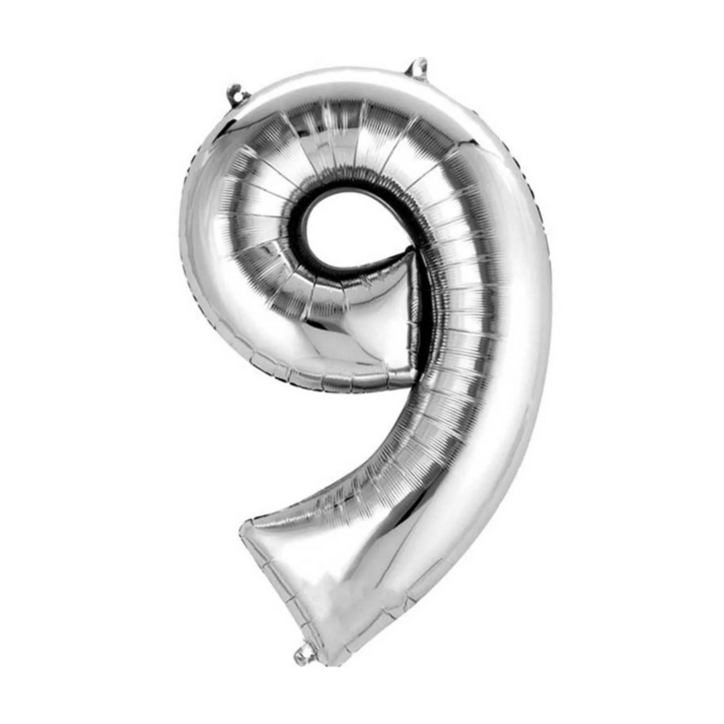 Silver Foil 9 Number Balloon - 16 x 40 CMS