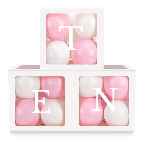 Premium TEN Letter Balloon Box Set