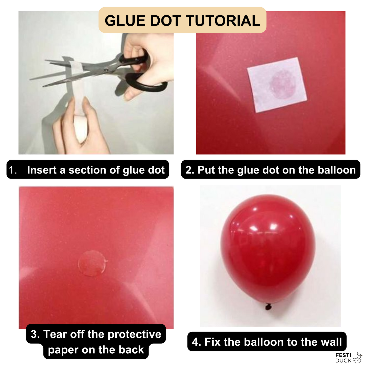 Festi Duck Birthday Balloon Combo Set (53 Pcs) – Blue & White Balloons with Happy Birthday Banner, Balloon Arch & Glue Dot for Stunning Party Decorations