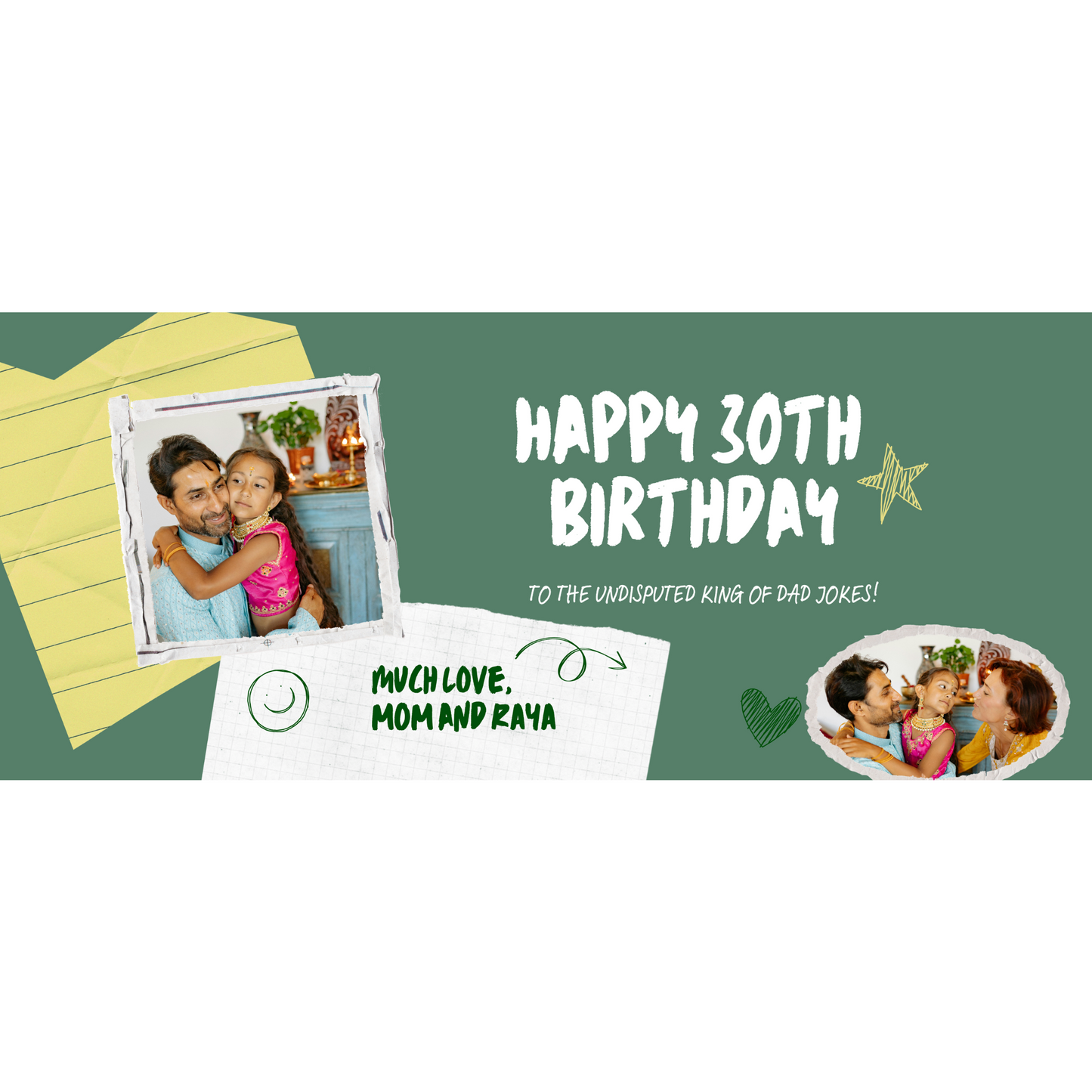 Personalized Cheers To Dad Birthday Backdrop Banner