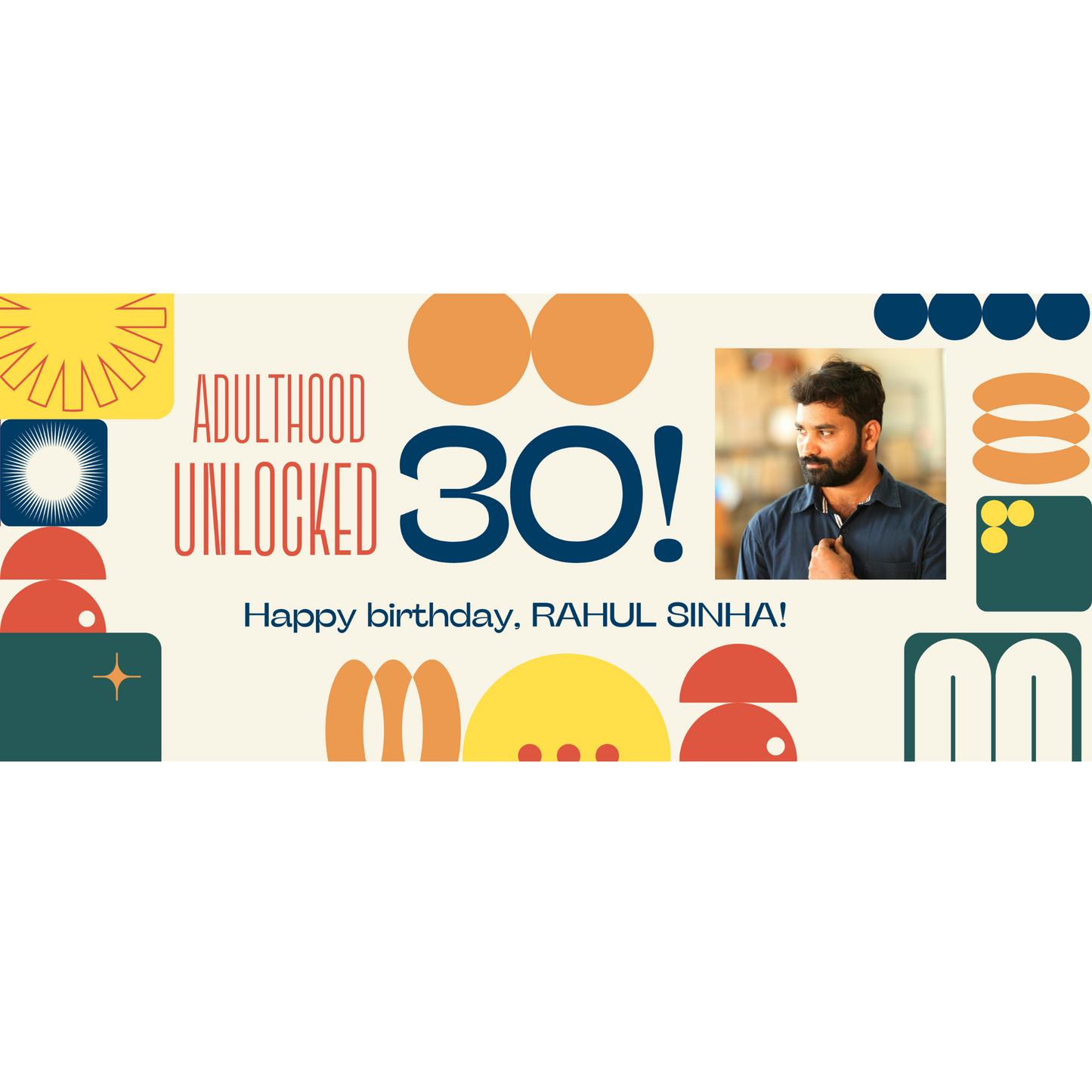 Personalized Adulthood Unlocked Birthday Backdrop Banner