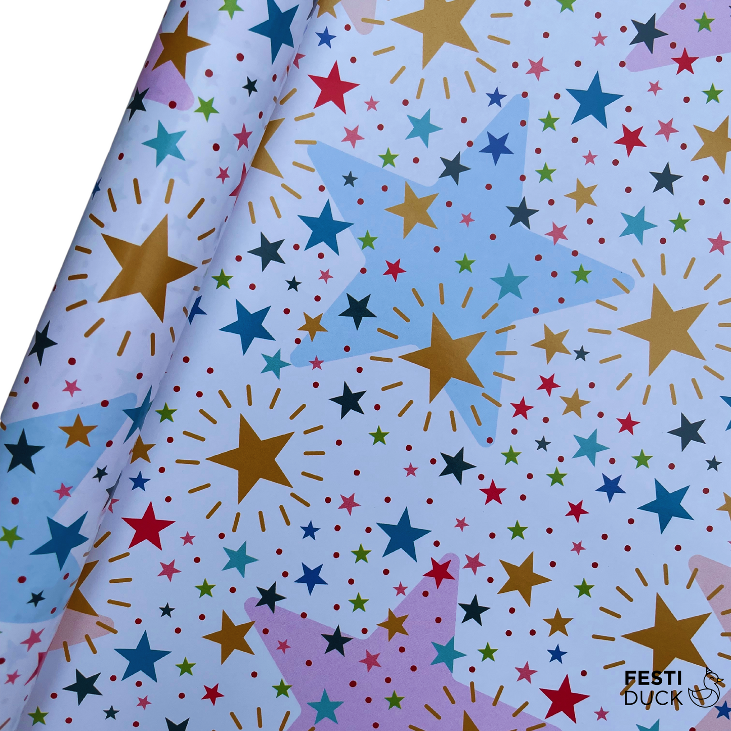 Premium Gift Wrapping Paper - Multicolour Star Gift Wrapping paper 70x50cm