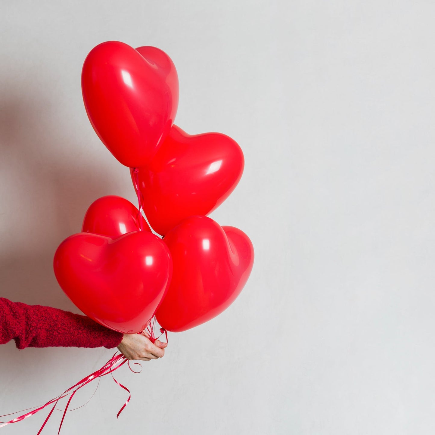 Red Heart Latex Balloons (Pack of 25)