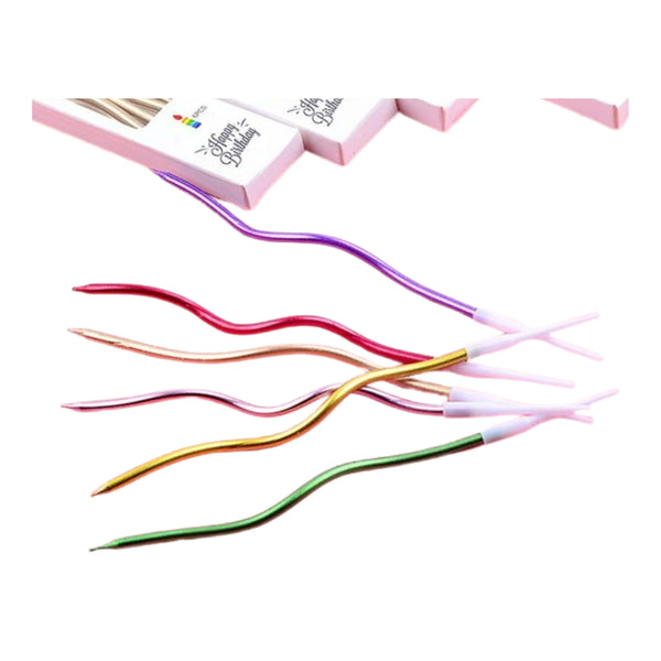 Metallic Twisty Spiral Multicolour candles