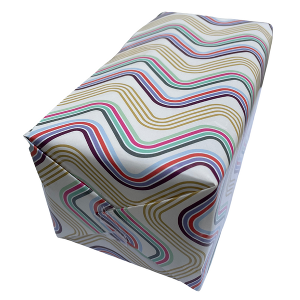 Premium Multicolour Waved Line Gift Wrapping Paper - 70x50cm