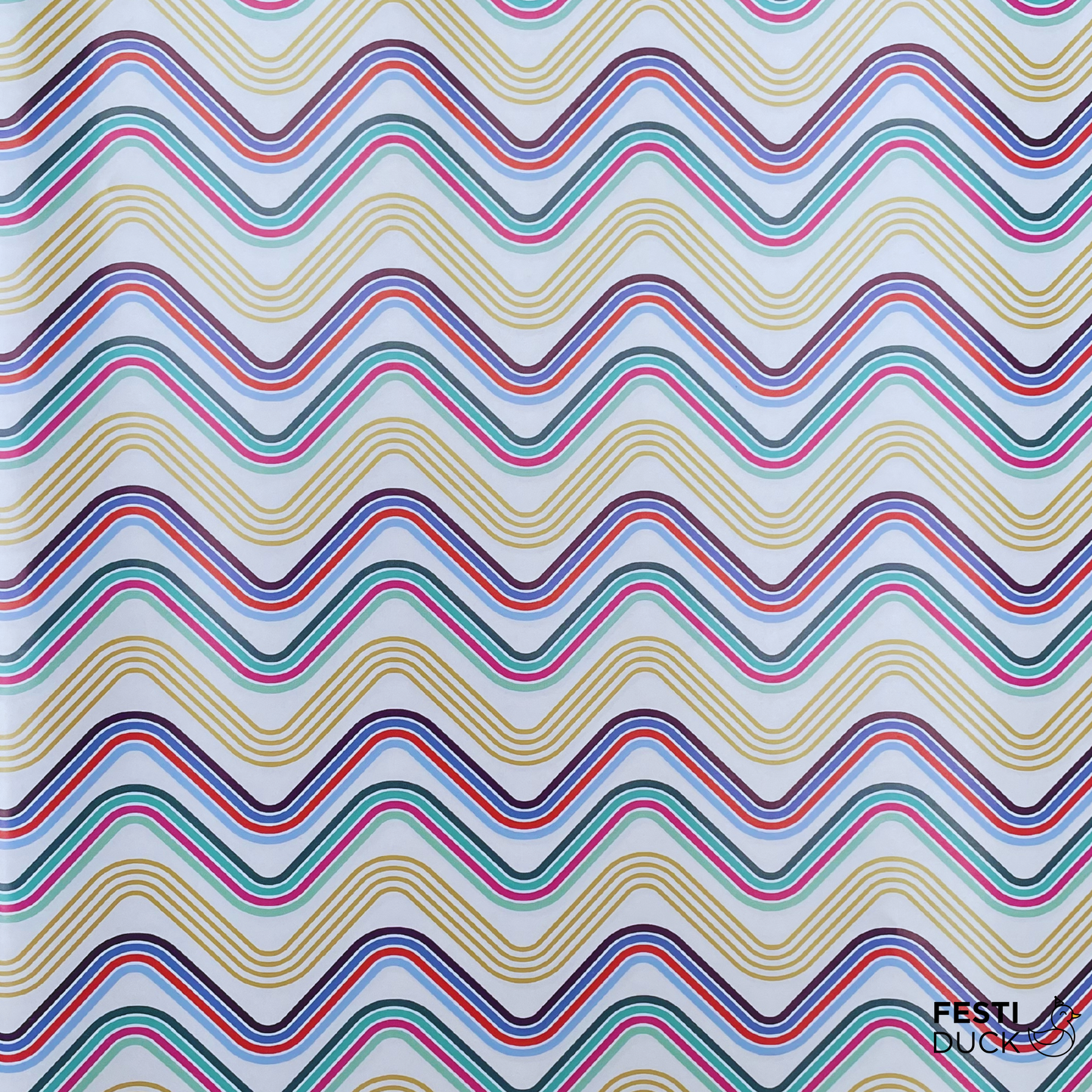 Premium Multicolour Waved Line Gift Wrapping Paper - 70x50cm