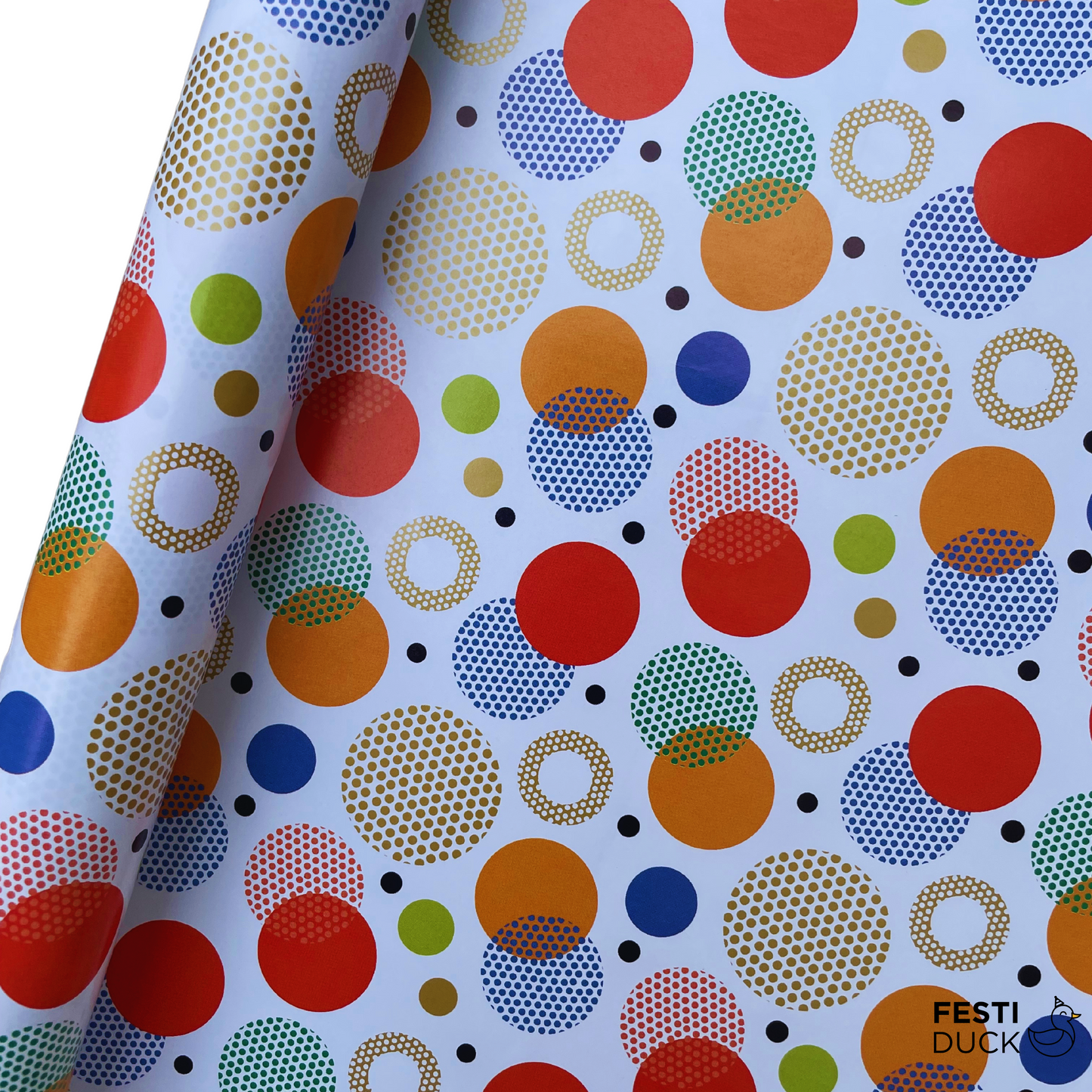 Premium Multicolour with Dotted Circle Gift Wrapping Paper - 70x50cm