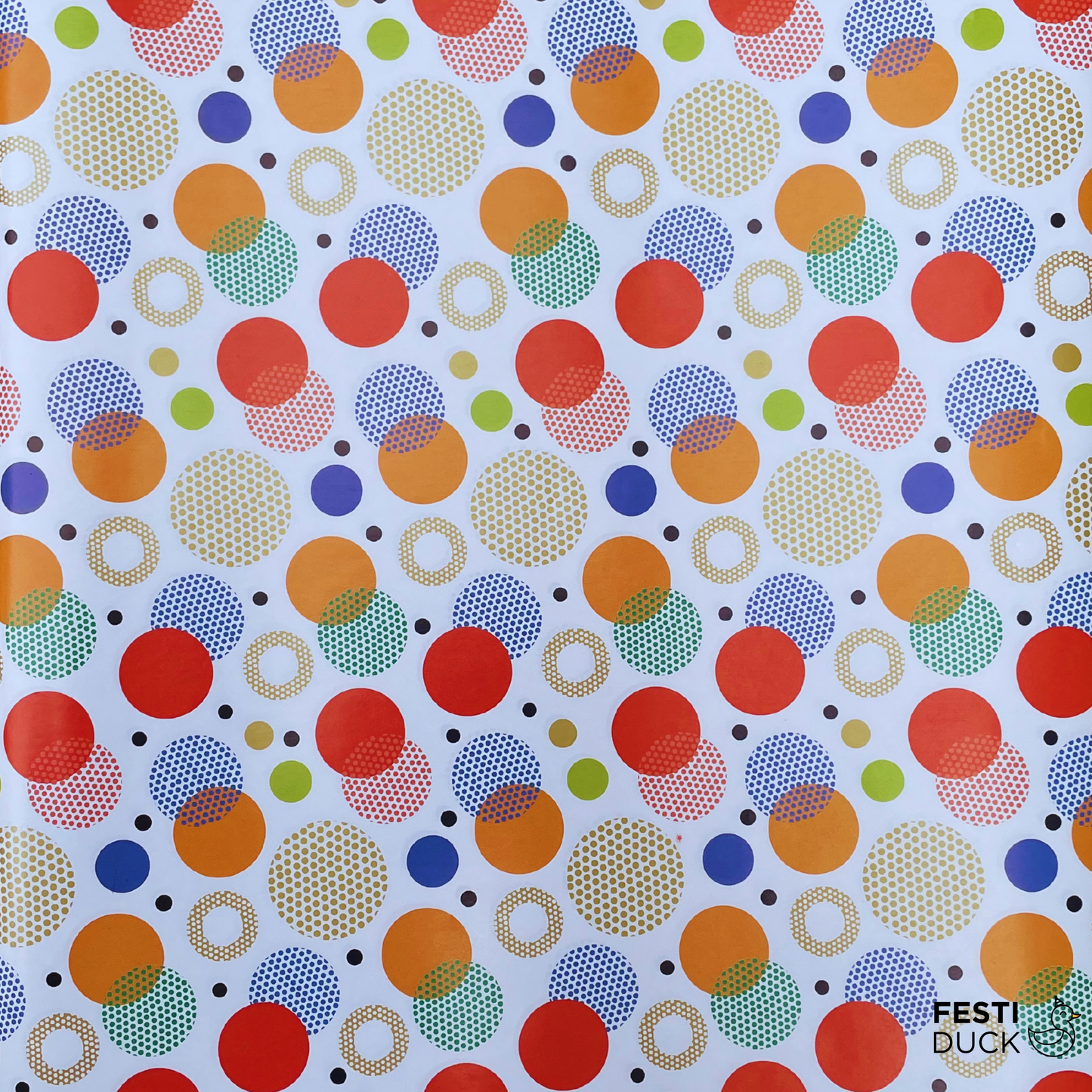 Premium Multicolour with Dotted Circle Gift Wrapping Paper - 70x50cm