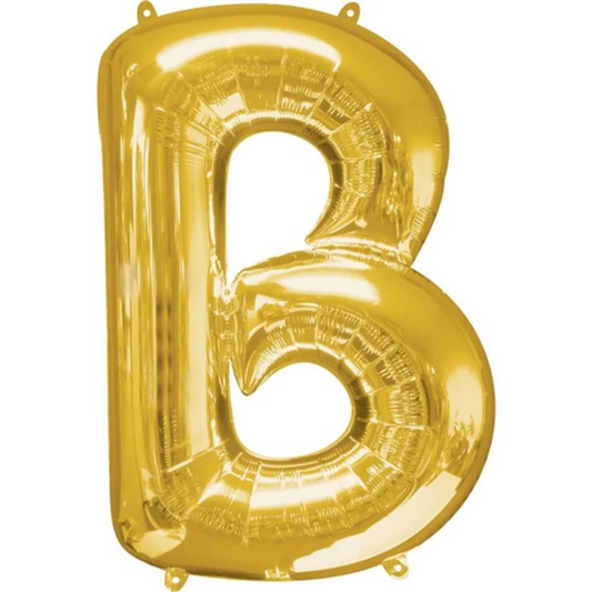 Gold Foil 'B' Letter Balloon - 16 x 40 cm