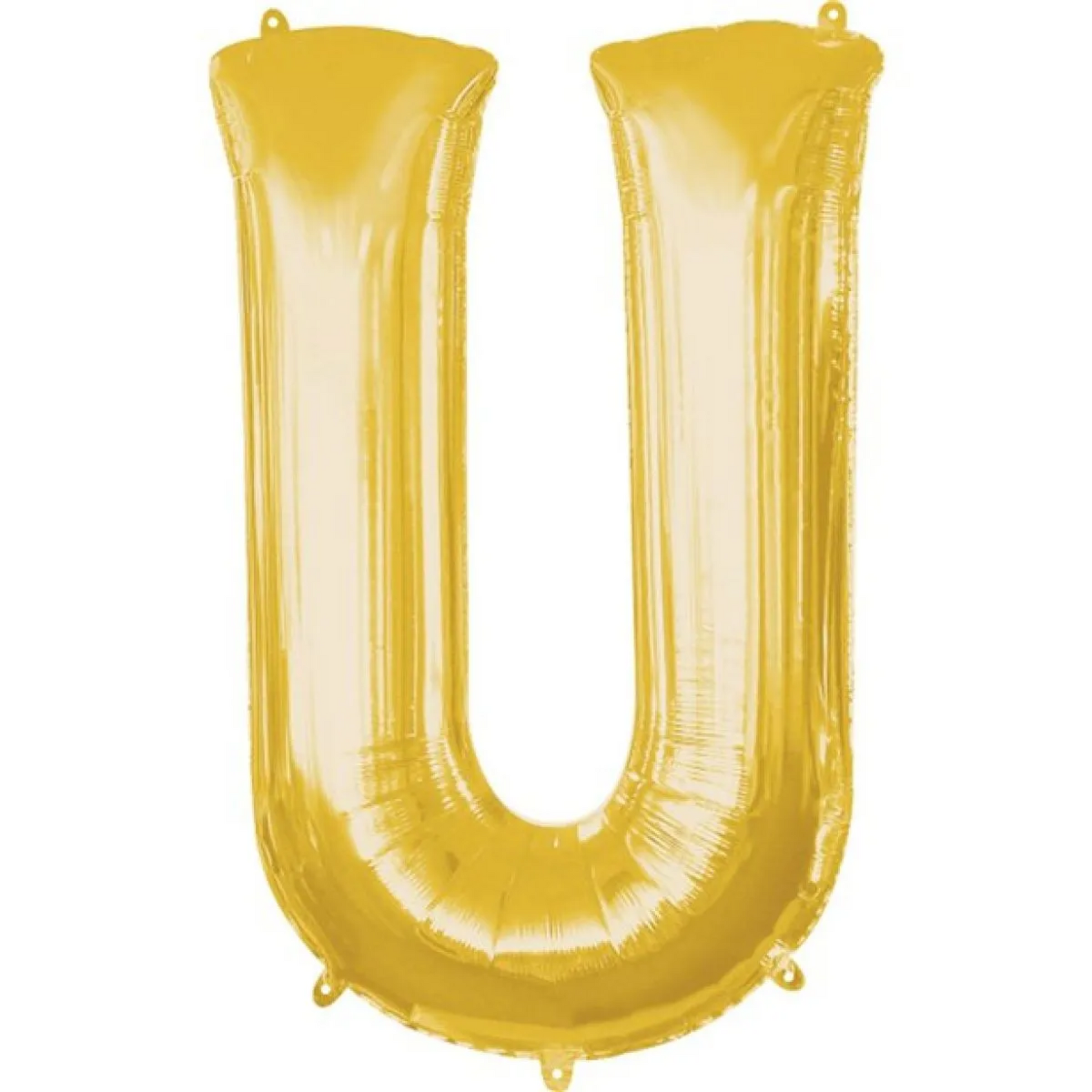 Gold Foil 'U' Letter Balloon - 16 x 40 Cms