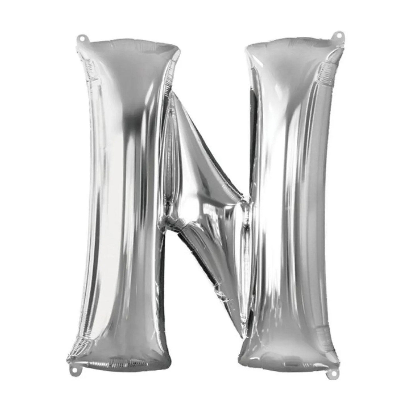 Silver Foil 'N' Letter Balloon - 16 x 40 cm