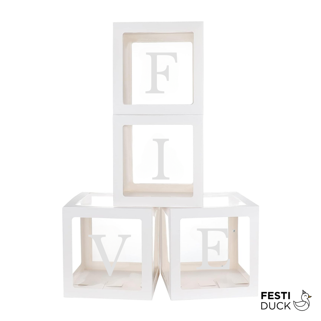 Premium FIVE Letter Balloon Box Set
