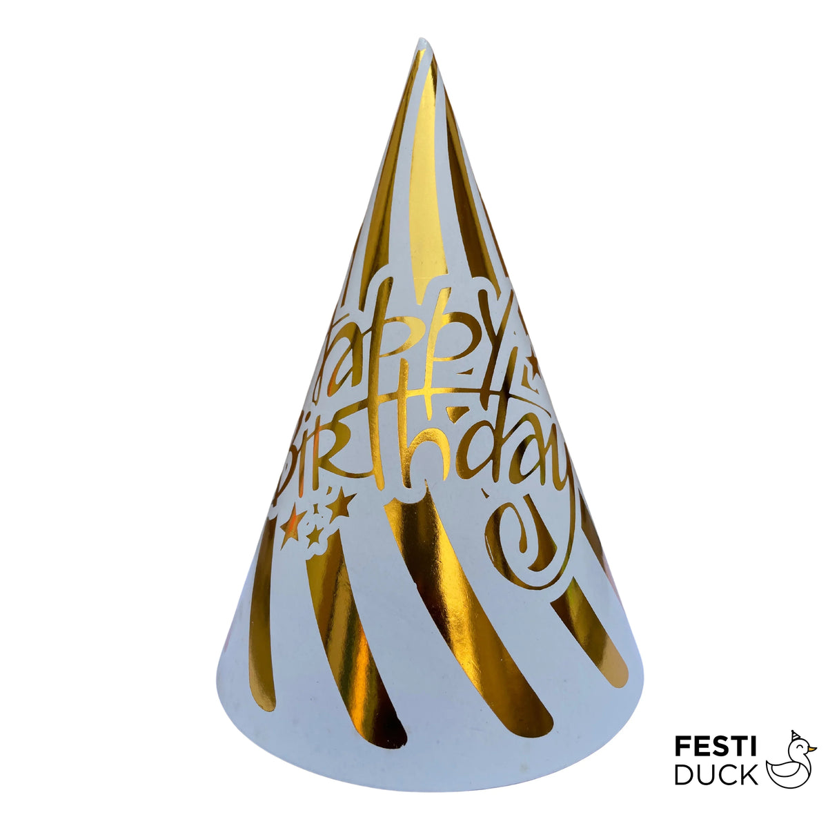 Foil Striped Metallic Party Caps