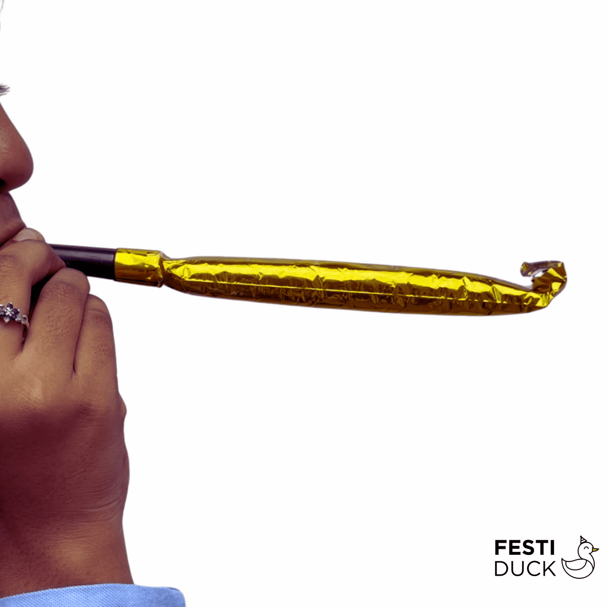 Gold Party Blowouts & Noisemakers