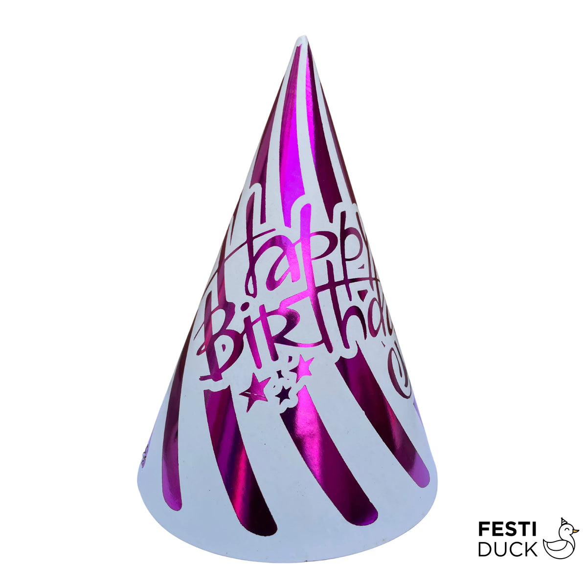 Foil Striped Metallic Party Caps