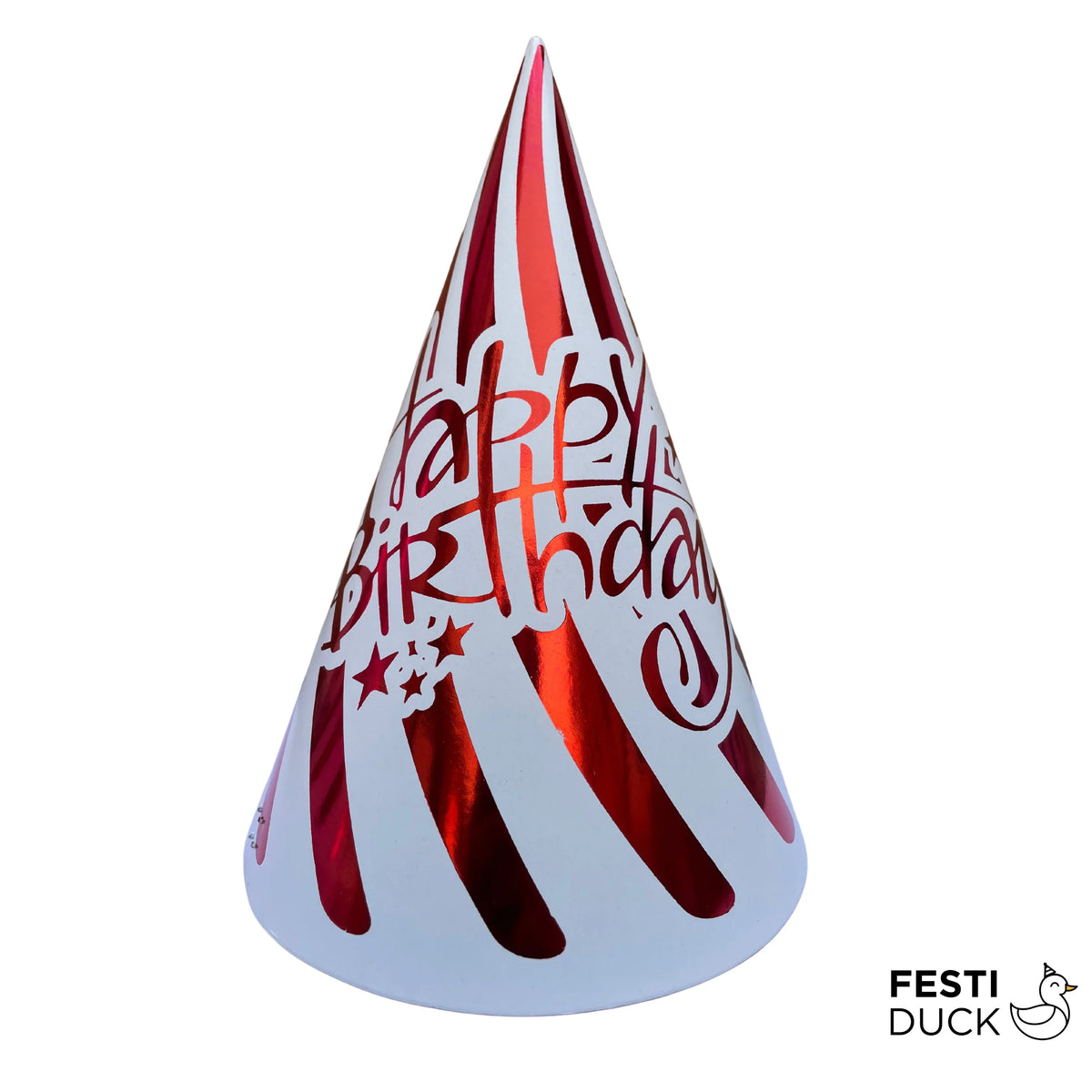 Foil Striped Metallic Party Caps
