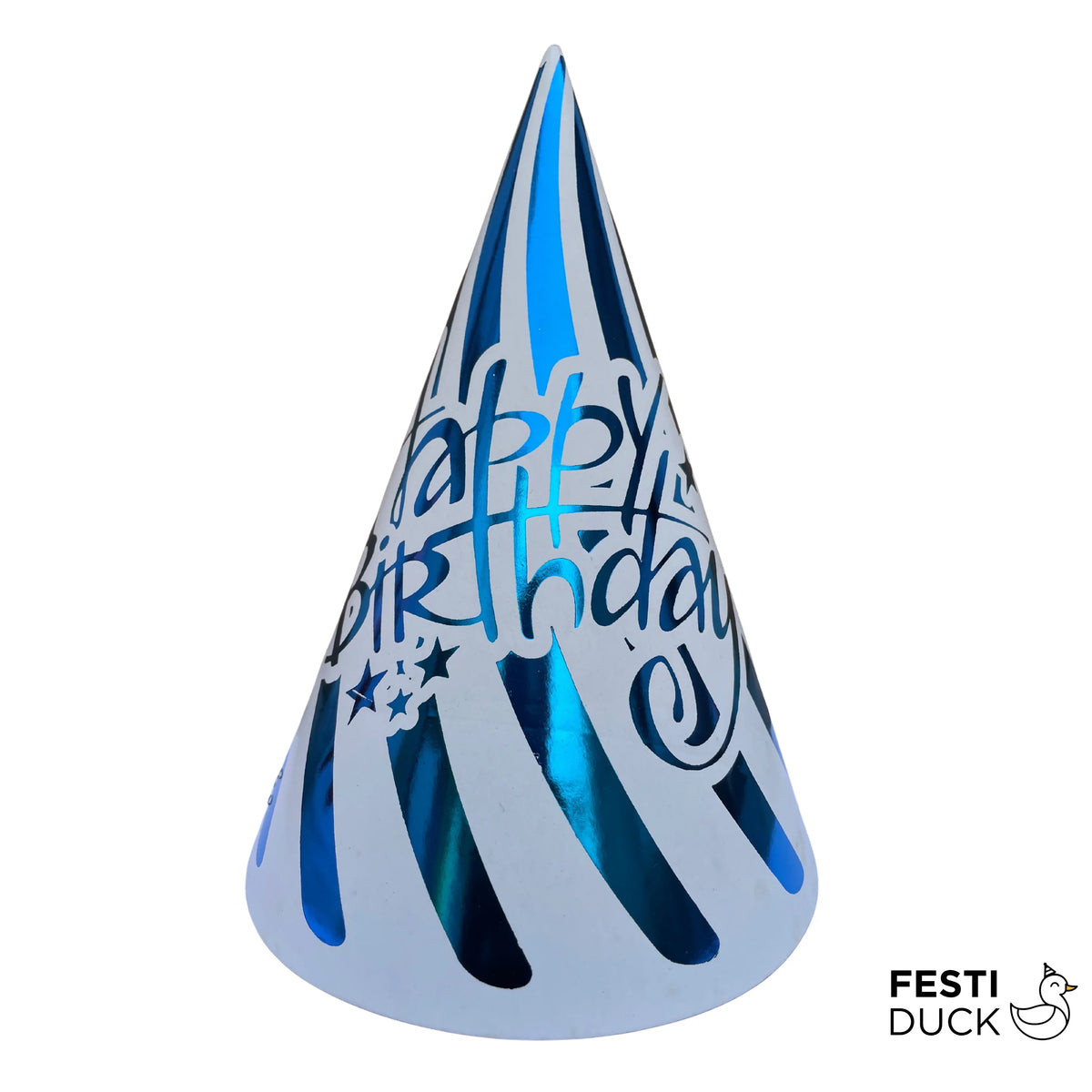 Foil Striped Metallic Party Caps
