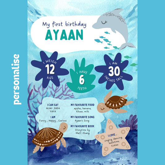 Personalized Ocean Theme Welcome Sign Board