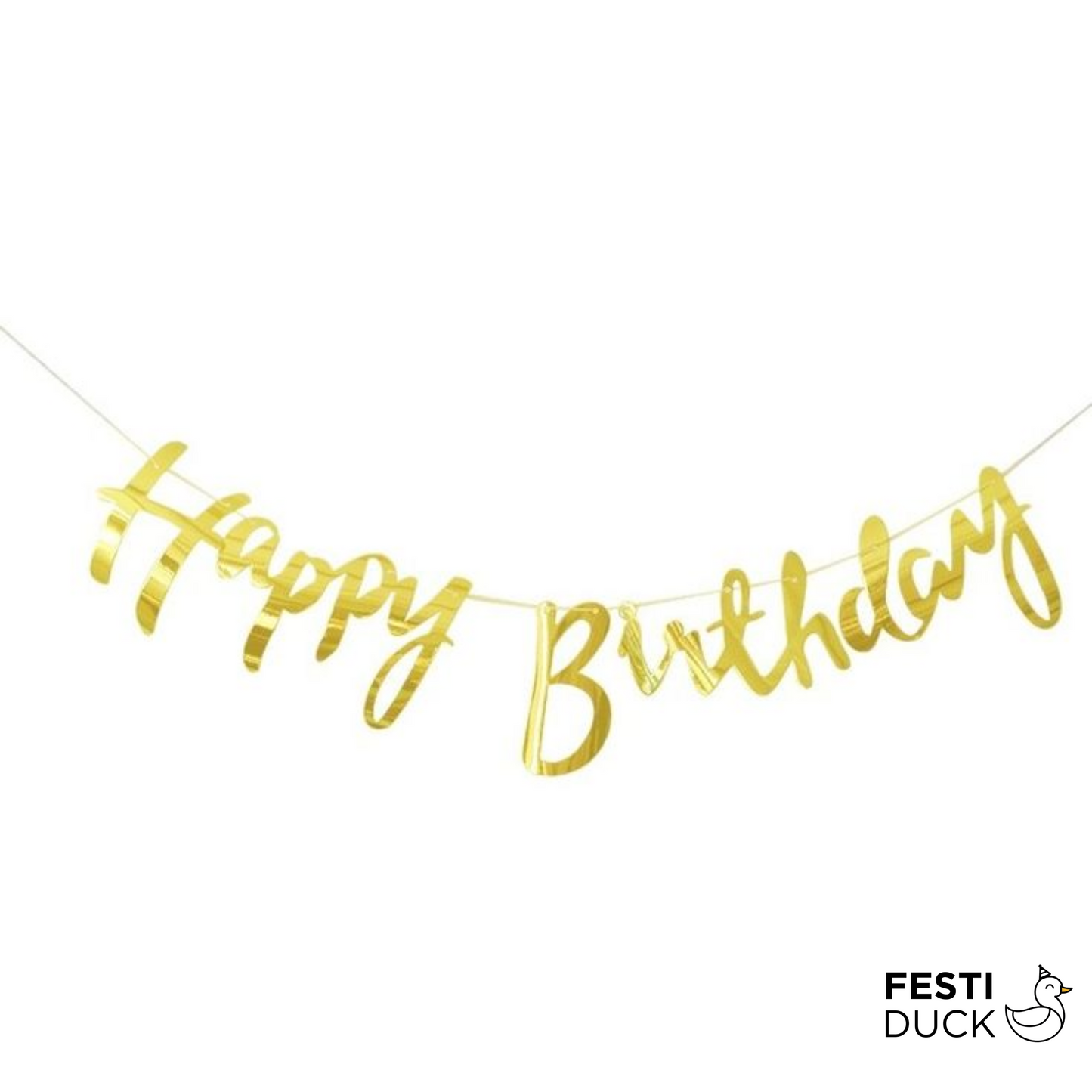 Festi Duck Birthday Balloon Combo Set (53 Pcs) – Pastel Pink & Pastel Blue Balloons with Happy Birthday Banner, Balloon Arch & Glue Dot for Stunning Party Decorations