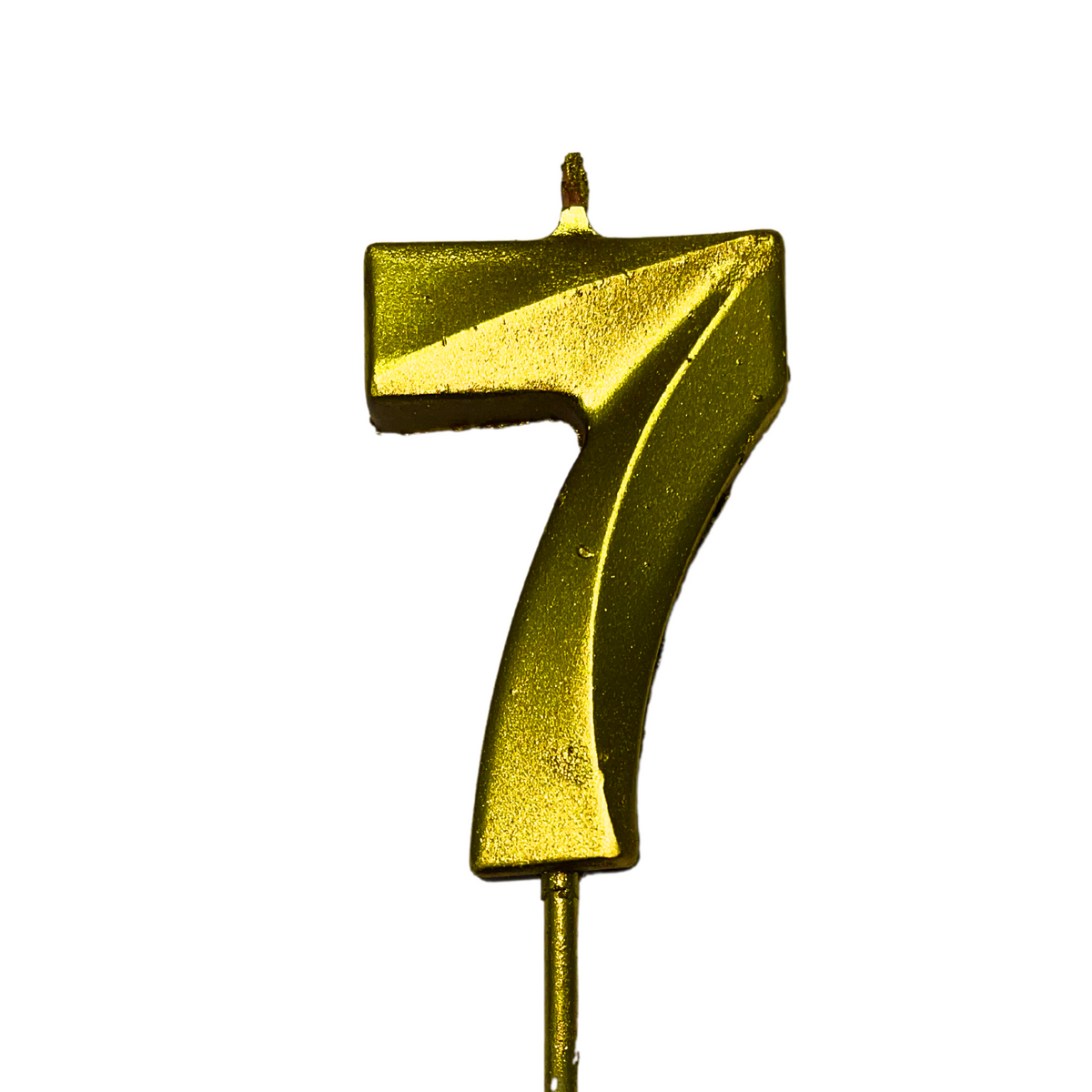 Gold Number 7 Candle - Ideal for Birthdays