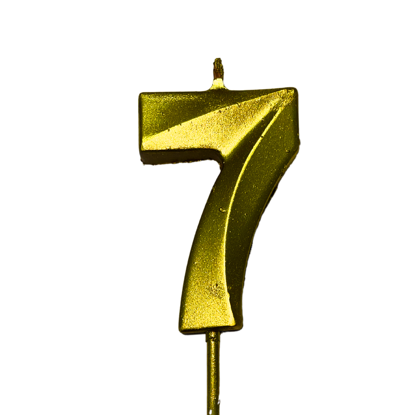 Gold Number 7 Candle - Ideal for Birthdays and Anniversaries