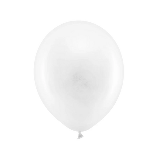 White Pastel Latex Birthday Balloons