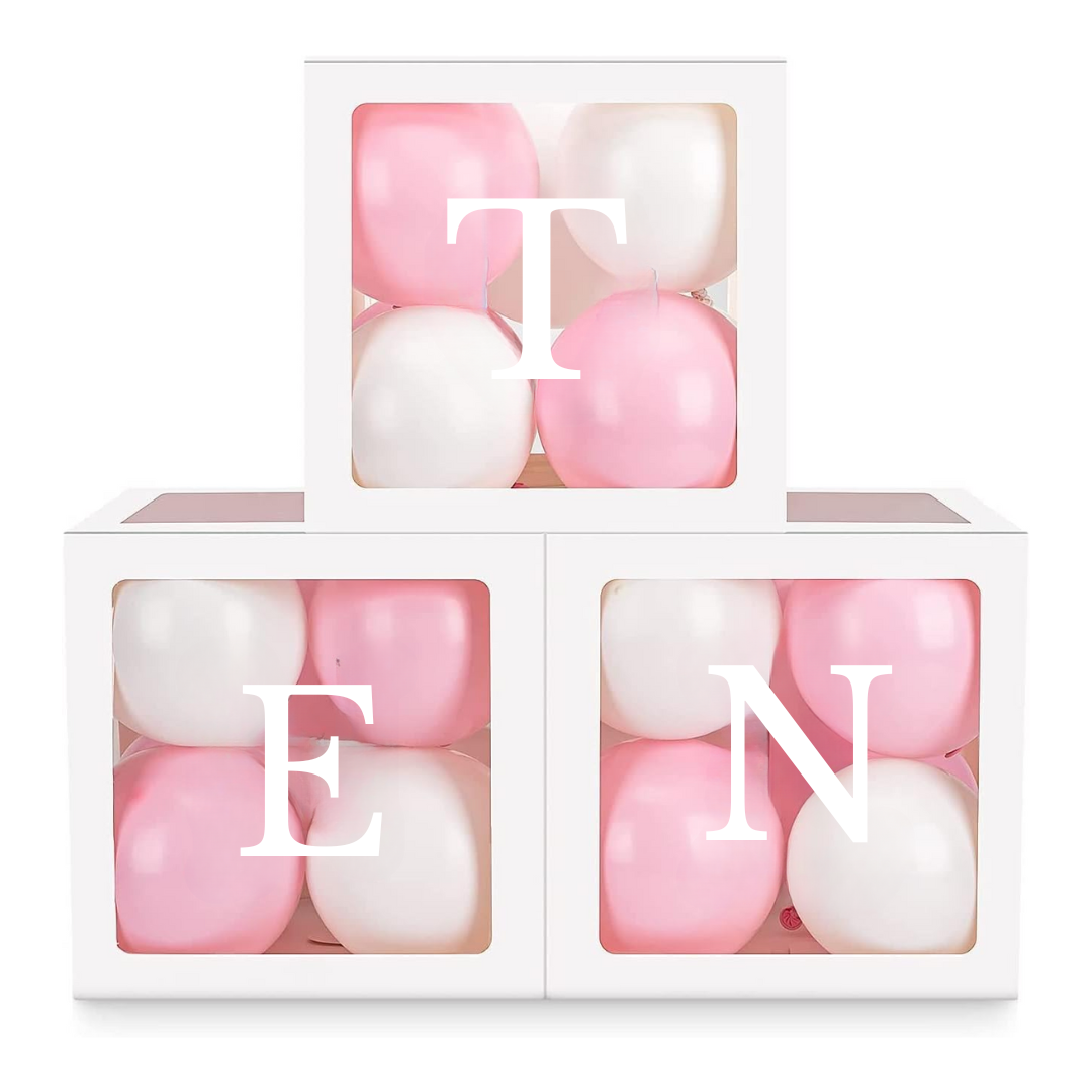 Premium TEN Letter Balloon Box Set
