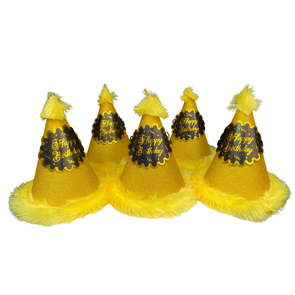 Sparkling Gold Birthday Party Caps