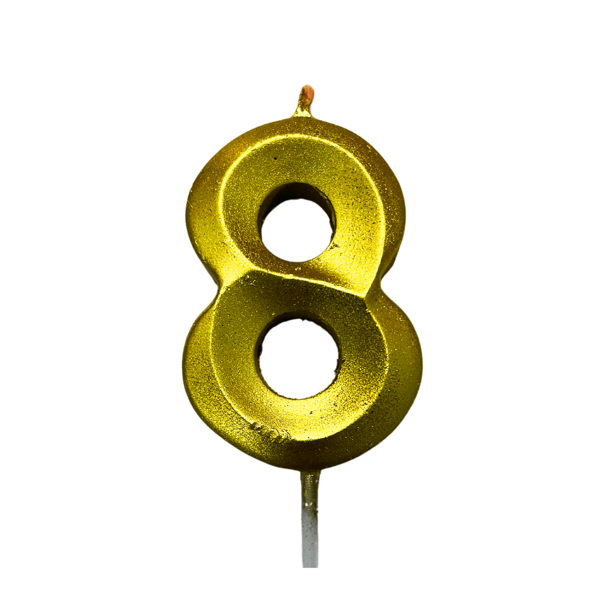 Gold Number 8  Candle - Ideal for Birthday