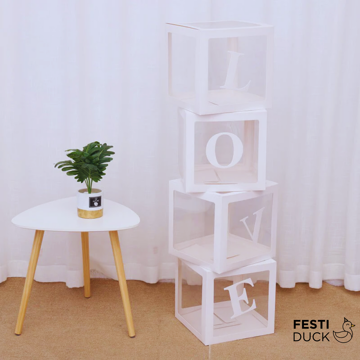 Premium White LOVE Letter Balloon Box Set