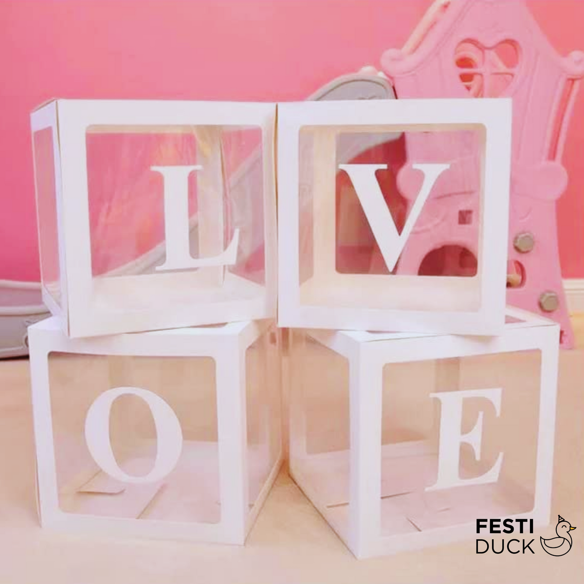 Premium White LOVE Letter Balloon Box Set