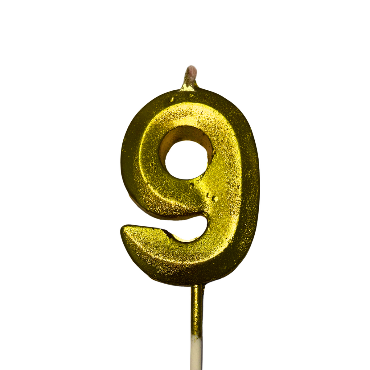 Gold Number 9  Candle - Ideal for Birthdays and Anniversaries