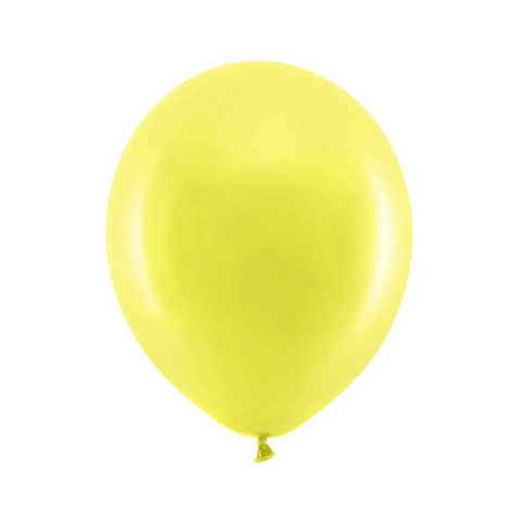 Yellow pastel latex balloons pack of 25