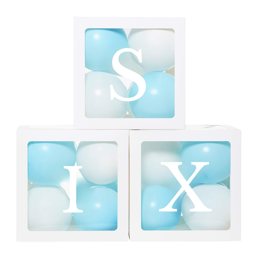 Premium SIX Letter Balloon Box Set