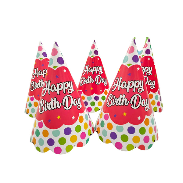 Multicolour Bubbles Party Caps