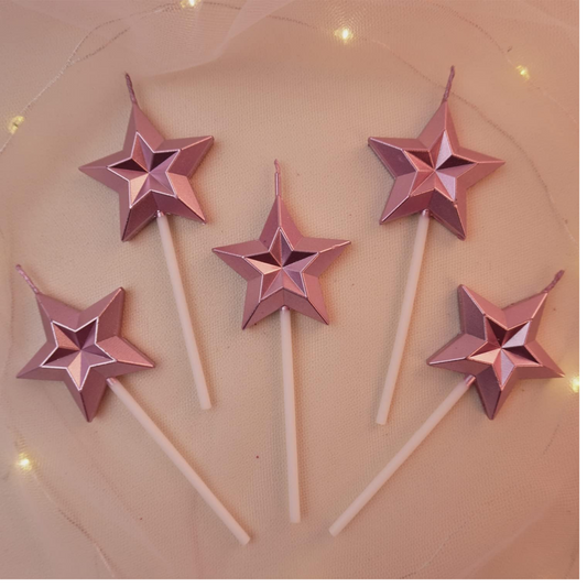 Pink Starry Night Birthday Candles