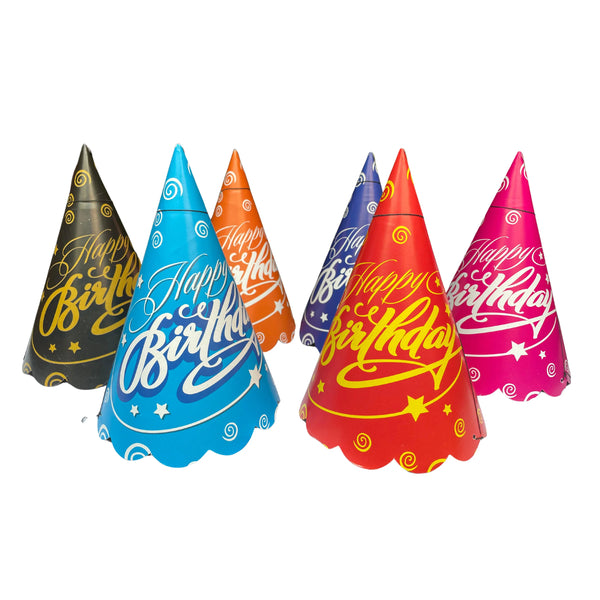 Multi-Coloured Birthday Party Caps
