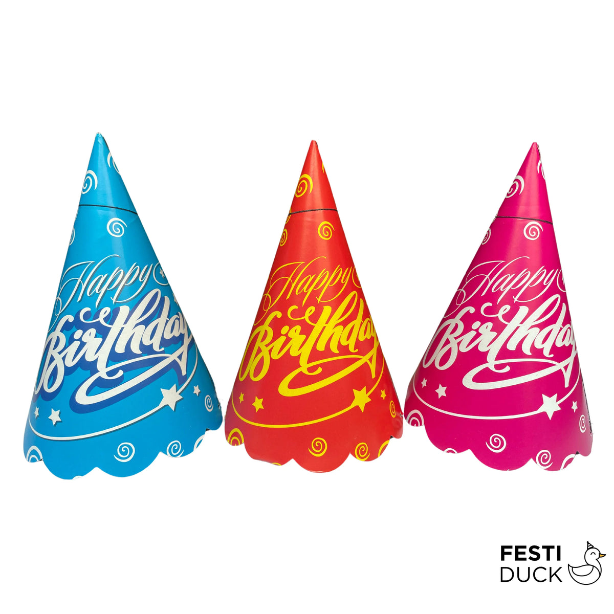 Multi-Coloured Birthday Party Caps