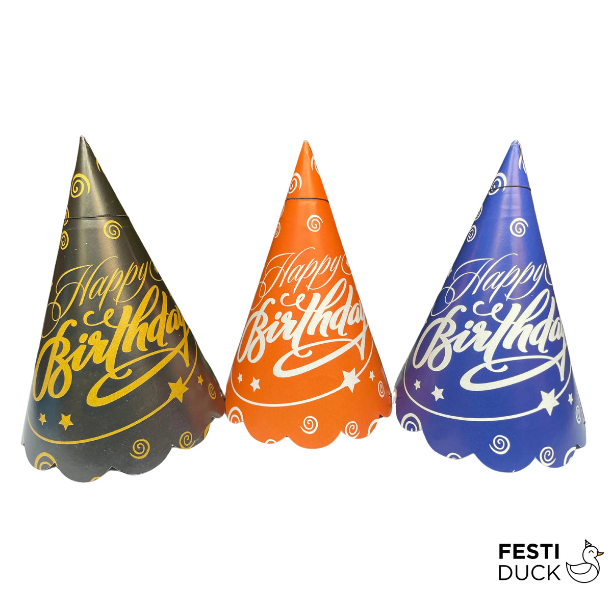 Multi-Coloured Birthday Party Caps
