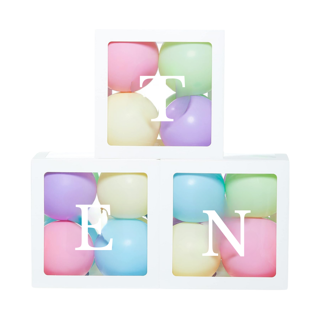 Premium TEN Letter Balloon Box Set