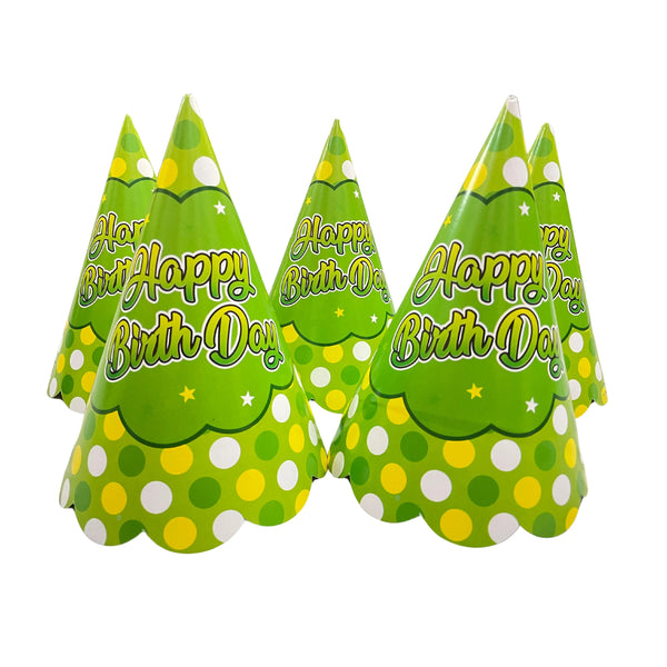 Green Bubbles Party Caps
