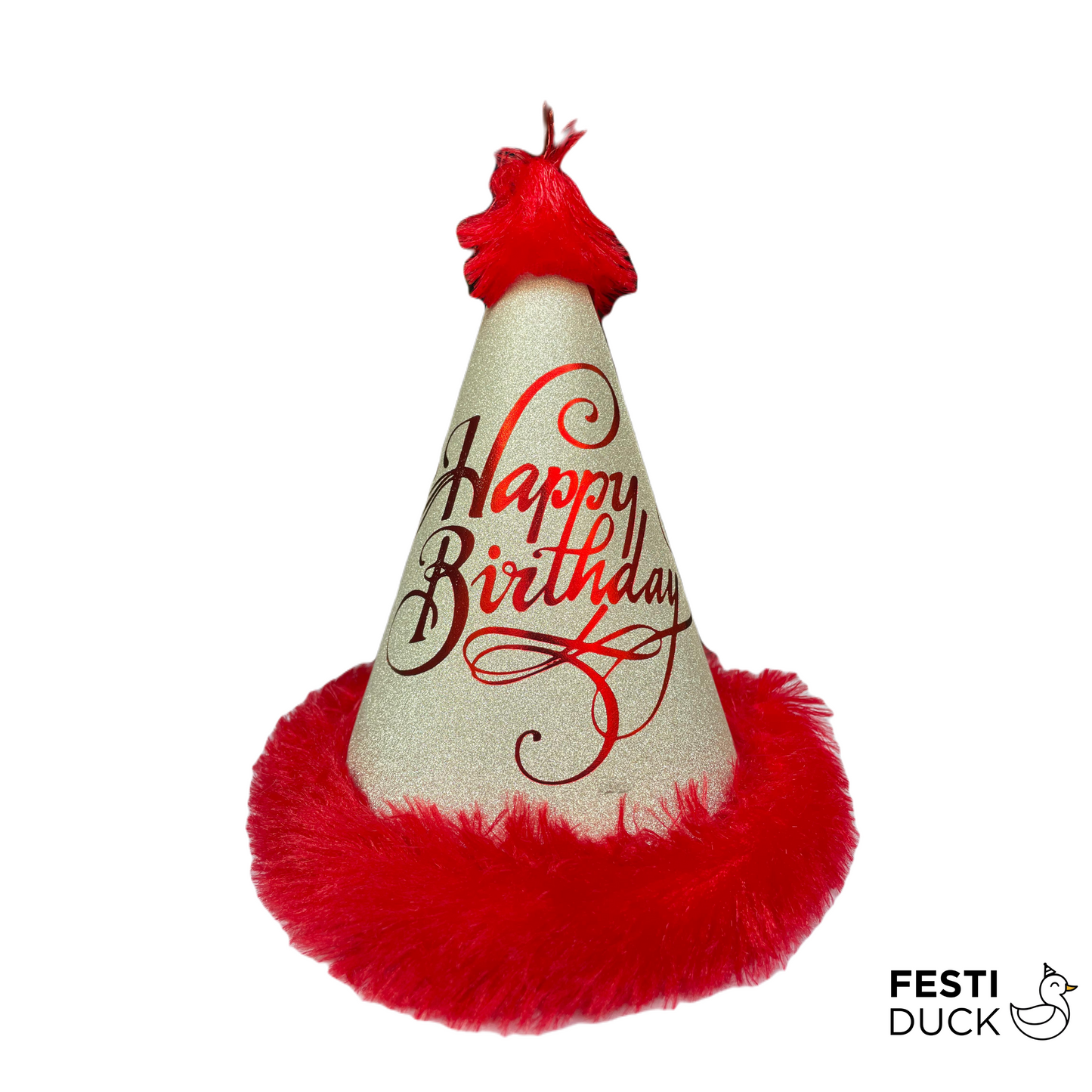 Glitter Fur Birthday Party Caps - Pack of 5