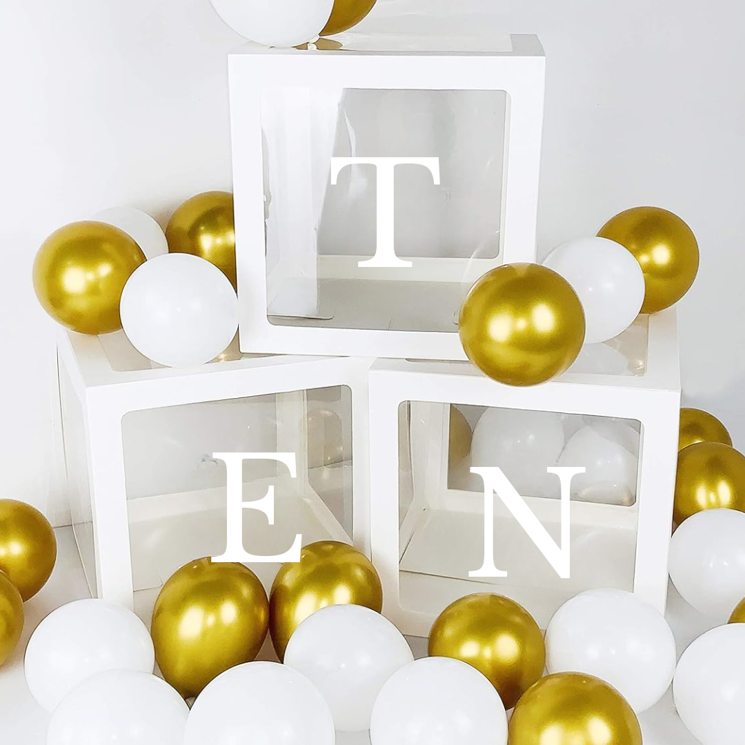 Premium TEN Letter Balloon Box Set