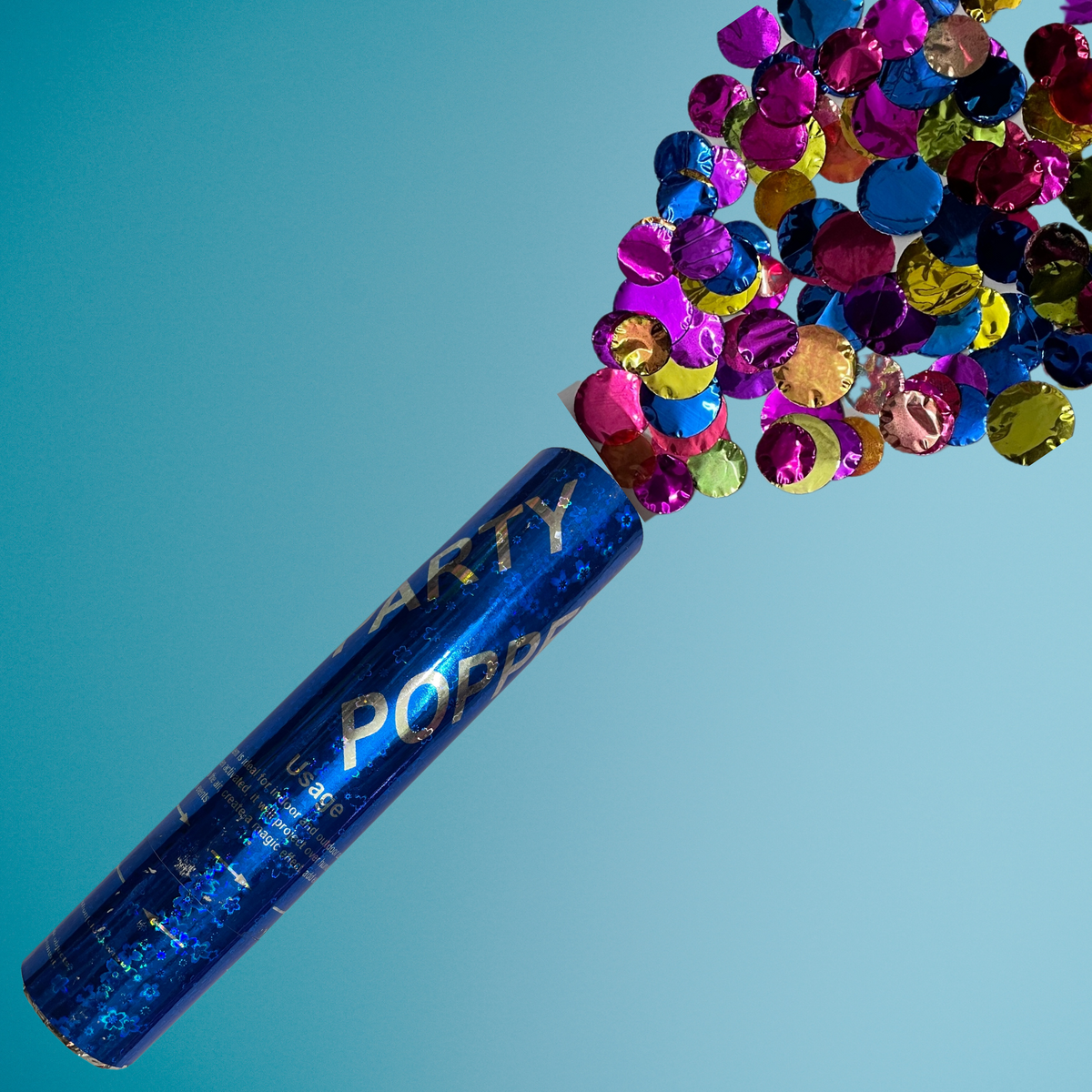 Multicolour Foil Confetti Cannon 20 cm