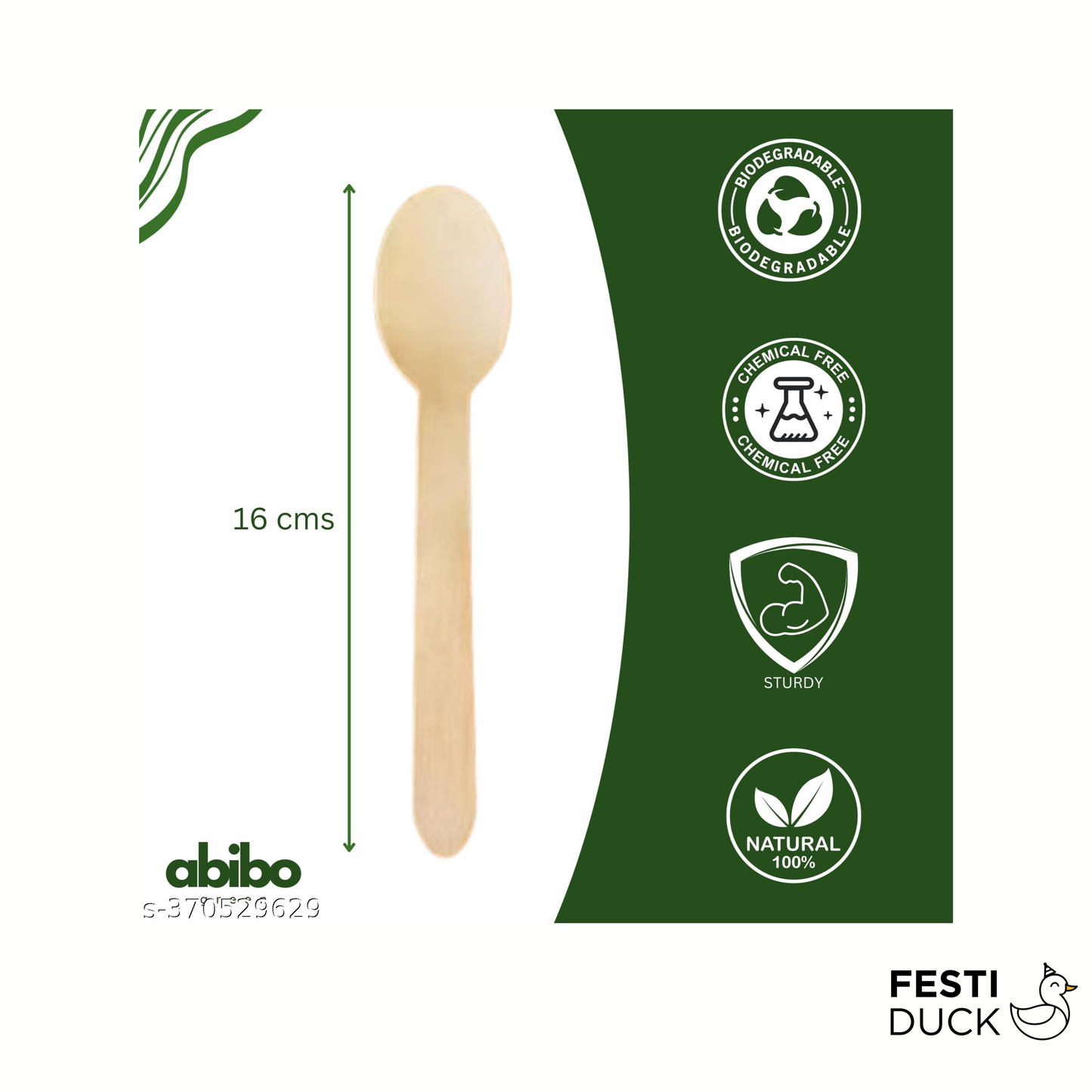 Festi Duck Wooden Disposable spoon