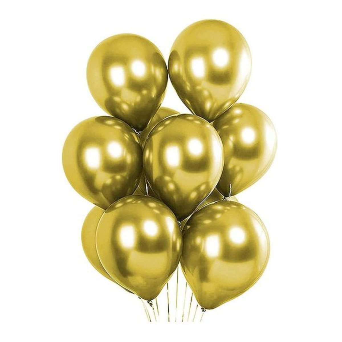 Gold metallic chrome balloons 10 inch for party decoration