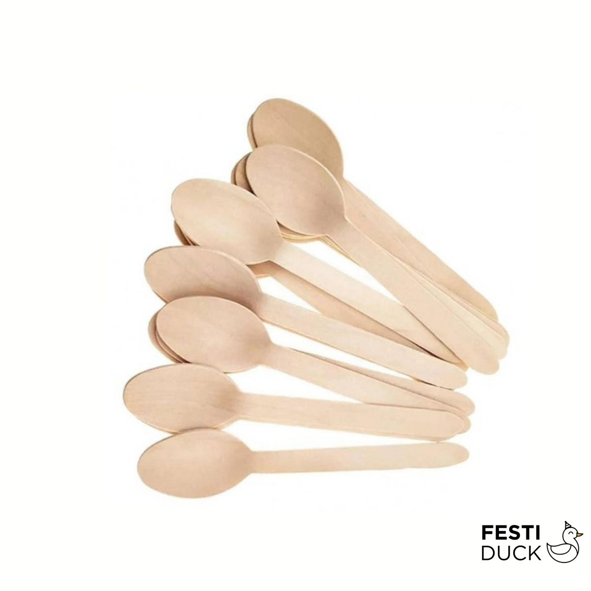 Disposable Wooden Spoons - Pack of 100, Large